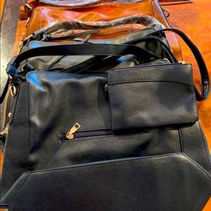 Three lady’s shoulder bags with wallet attached